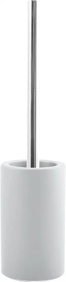 Spirella Tube Bürste Toilettenbürste Klobürste WC Garnitur aus Porzellan matt weiß, White