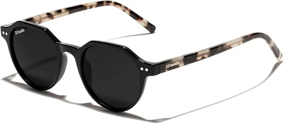 D.Franklin Sonnenbrillen - Unisex - Sonnenbrille mit UV- Schutzgläsern - Modell ultra-light-s-round - Achteckig - Für Männer und Frauen - Sunglasses