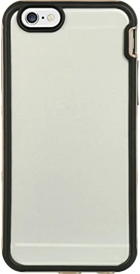 Dream Wireless iPhone 6 Hybrid Case with Bumper Frame - Retail Packaging - Black/Clear/Gold
