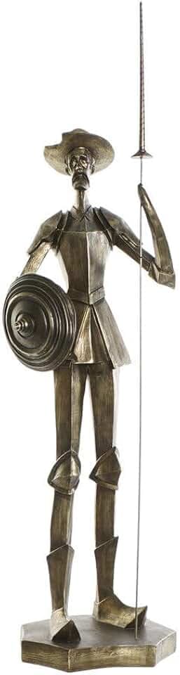 FIGURA RESINA 23,5X19X70,5 QUIJOTE COBRIZO