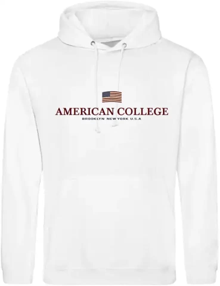 AMERICAN COLLEGE USA Unisex Shirt Sweater À Capuche Mixte Homme Femme Sweatshirt