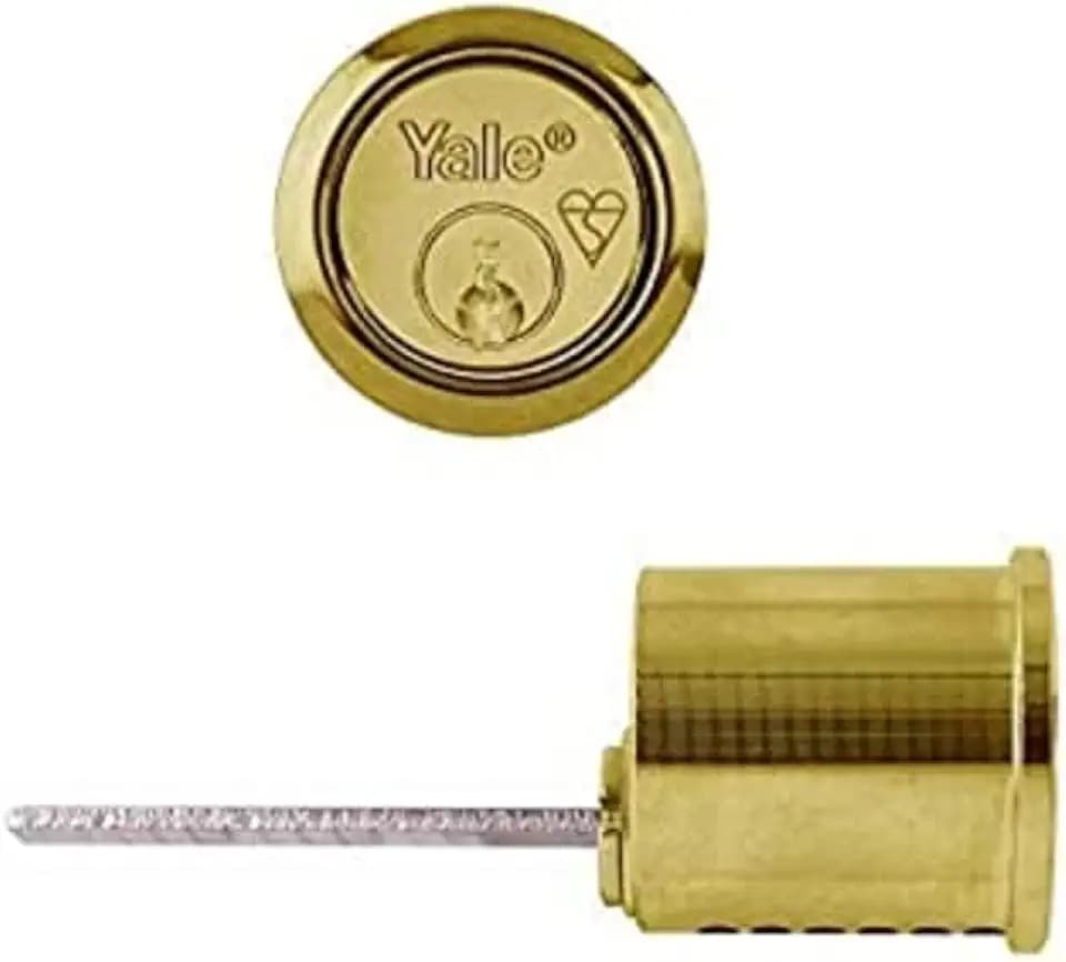 Yale B-X5-PB Ersatz-Felgenzylinder, passend für 38-57 mm Türen, hohe Sicherheit, 2 Schlüssel im Lieferumfang enthalten, Messing poliert, verpackt