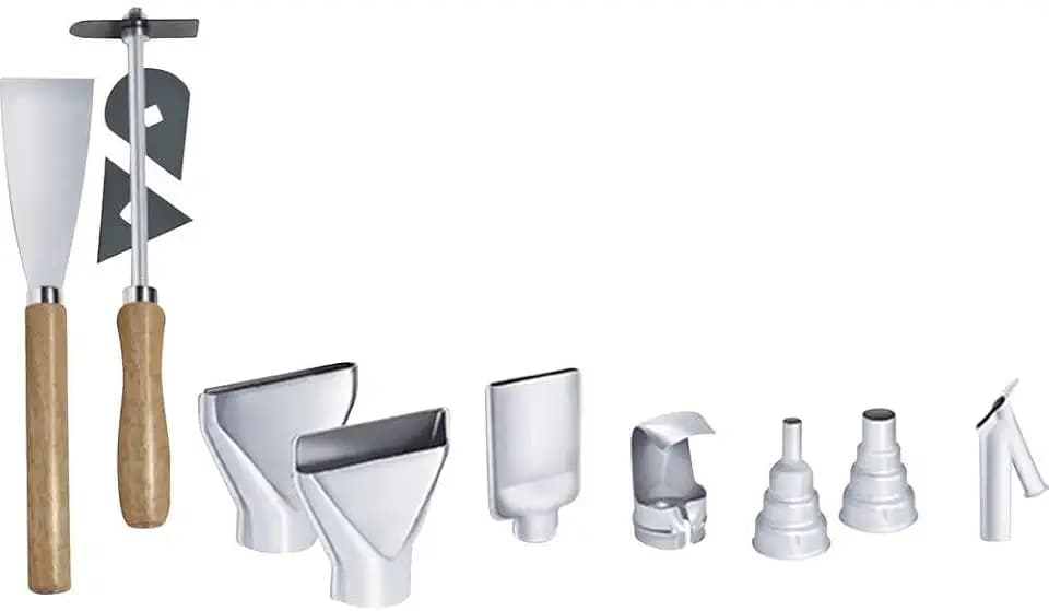 Steinel 75569 Heißluft Zubehör-Set 12 tlg. im Koffer, Farbschaber, Breistrahldüse, Reflektordüse, Reduzierdüsen, Schweißschuh