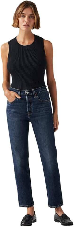 Levi's Damen Jeanshose 501 Crop High Rise, Straight Fit