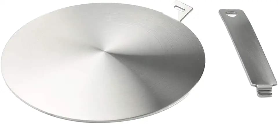 9.45inch Induktions-Adapterplatte Induktionsherd Hitzeverteiler Ringplatte, Induktionsadapter mit teilbarem Griff (24 cm)