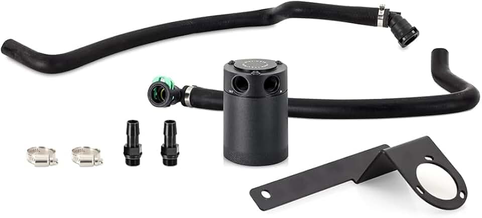 Mishimoto MMBCC-EST-20PBE Baffled Oil Catch Can Kit Compatible With Ford Explorer ST 2020+