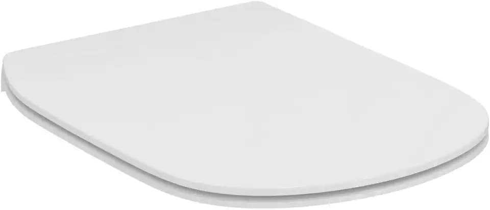 Ideal Standard - Tesi WC-Sitz mit Absenkautomatik, Deckel mit Scharnieren aus Edelstahl, Weiß