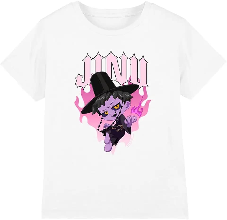 KPop Demon Hunters Unisex Kinder Kpop Demon Hunters - Jinu Demon Heart Flames Kids T Shirt T-Shirt