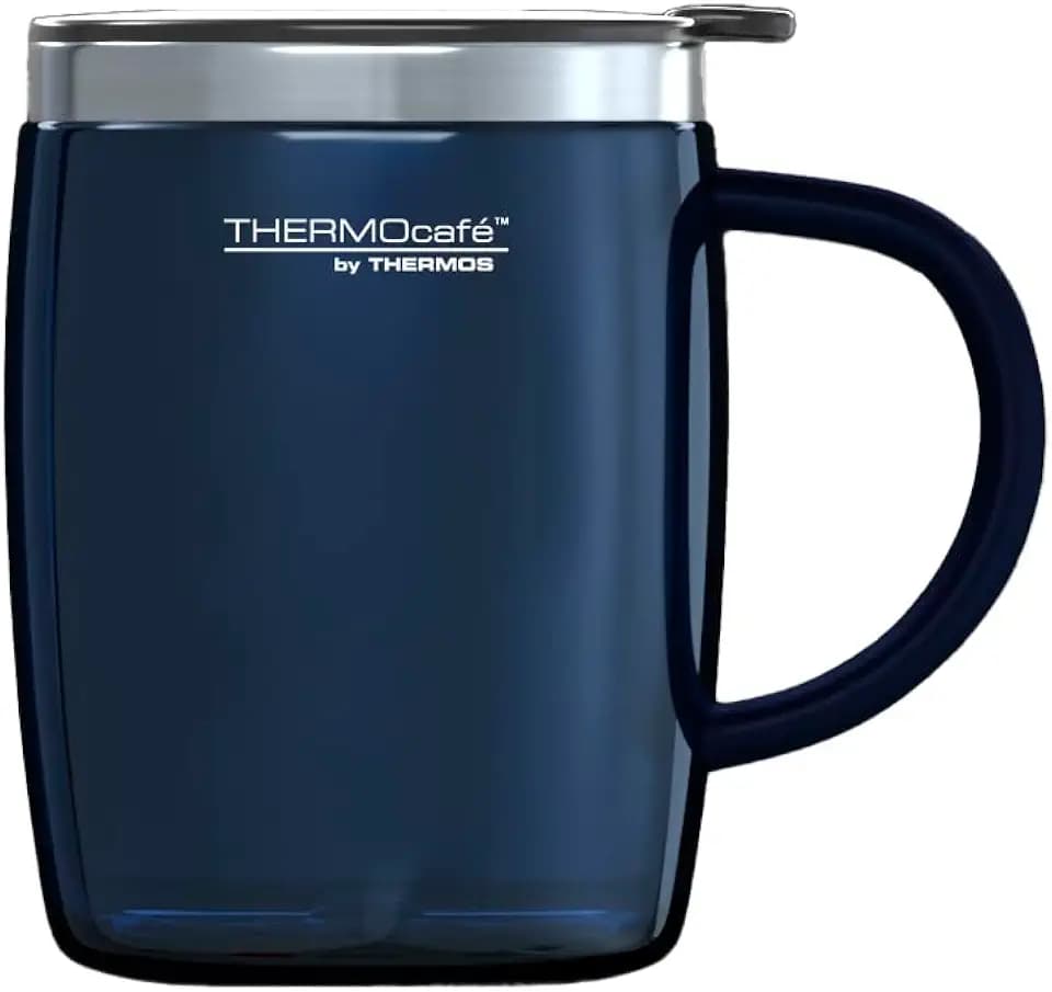 Thermos Translucent Desk Mug Stainless Steel Blue S (1er Pack) 450ml