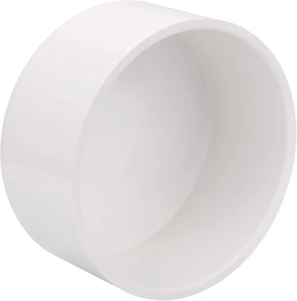 6" PVC Pipe End Cap Fitting Schedule 40 Furniture Grade PVC Pipe End Cap Plug Adapter, White 6" PVC Pipe Plug Socket Fittings for Build PVC Furniture DIY Garden Shelf