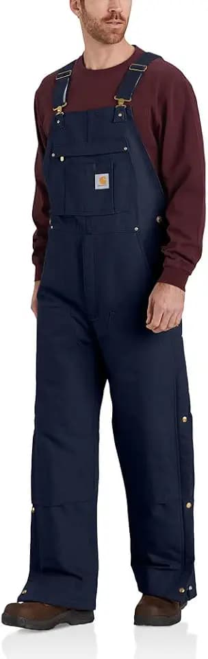 Carhartt Men's Loose Fit Firm Duck Insulated Bib Overall