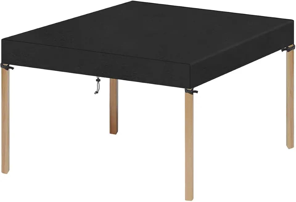 VANSHEIM Abdeckhaube Tischplatte Abdeckung Gartenmöbel Quadratisch Tischabdeckung Gartenmöbel Wasserdicht Tisch Hülle Schwerlast Oxford Polyester Terrassenmöbel Abdeckung 70x70x15cm