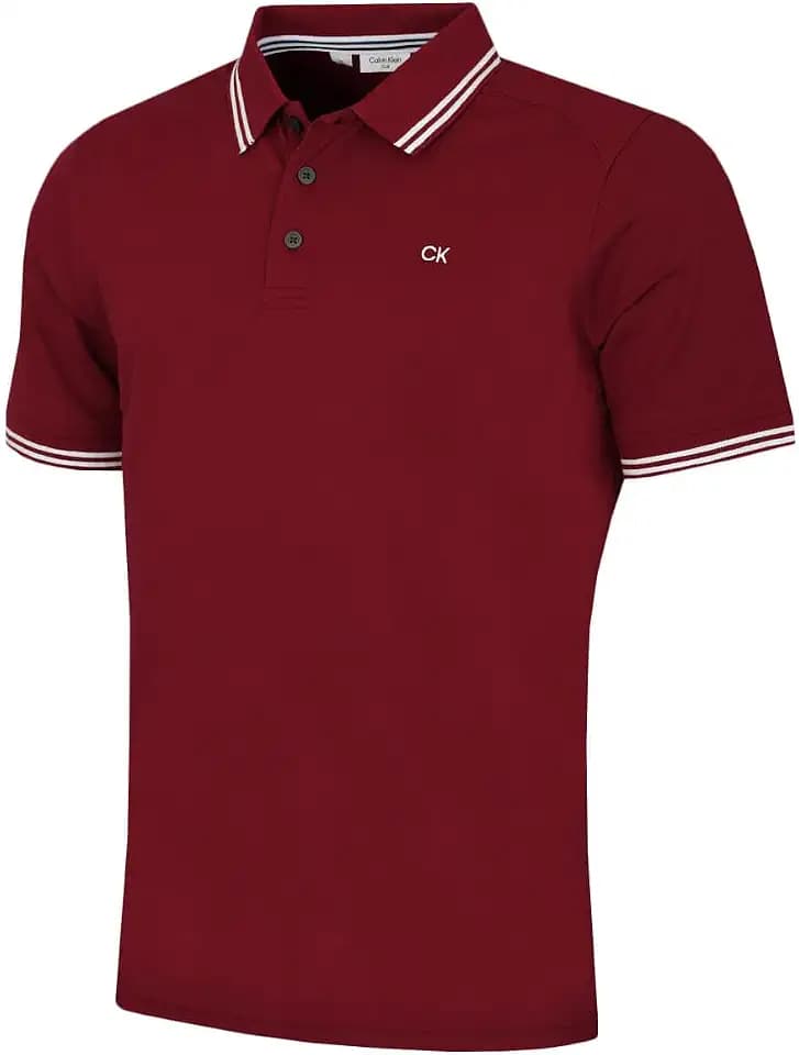 Calvin Klein Leichtes Golf-Poloshirt für Herren mit Campus-Spitze
