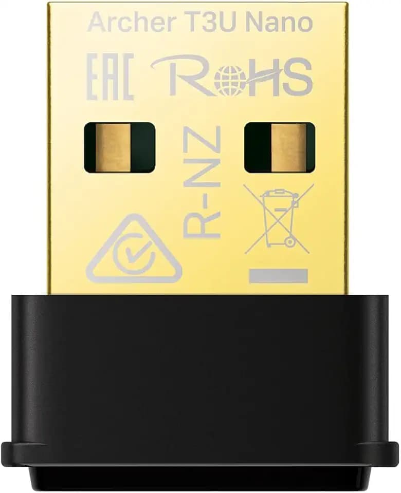 TP-Link Archer T3U Nano WLAN Stick für PC, 𝐀𝐂𝟏𝟑𝟎𝟎 𝐃𝐮𝐚𝐥𝐛𝐚𝐧𝐝 USB-Netzwerkkartenadapter, Nano-Größe, MU-MIMO, WPA3, Windows und Mac OS