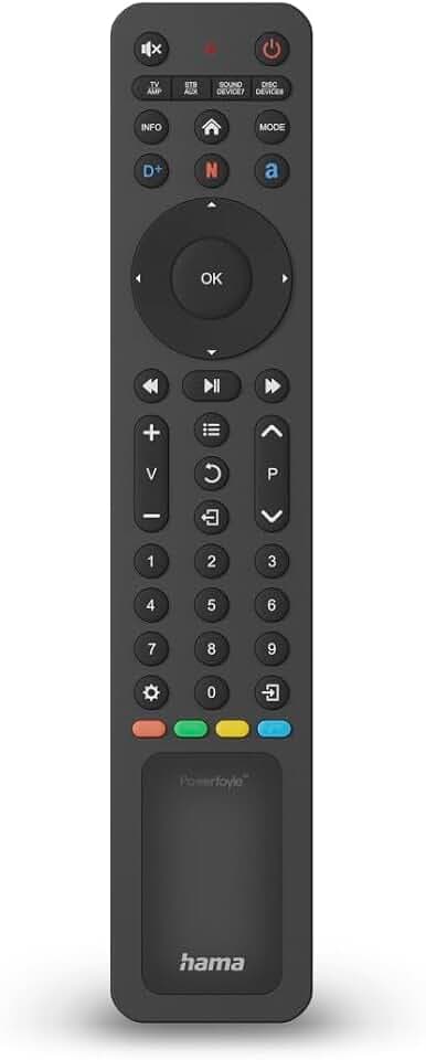 Hama Universal-Fernbedienung TV, IR, Solar, für 8 Geräte, lernfähig, App-Tasten