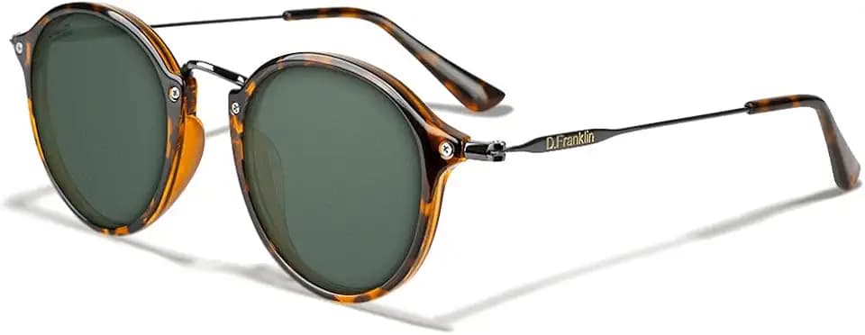 D.Franklin Sonnenbrillen - Unisex - Sonnenbrille mit UV- Schutzgläsern - Modell roller-tr90 - Rund - Für Männer und Frauen - Sunglasses