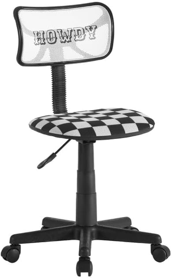 Urban Lifestyle Swivel Desk Chair, Howdy, Stylish and Compact Office Chair with Mesh Back, Swivel Function, Adjustable Height, and Cushioned Seat