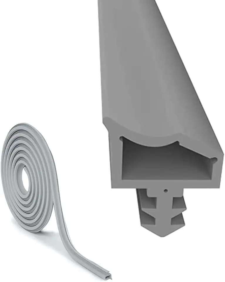 Dichtung Zimmertür Türdichtungen 10M Grau, EUBSWA Door Seals Dichtungsgummi Zimmertürdichtung mit 4mm Nutbreite 7mm Nuttiefe 12mm Falz
