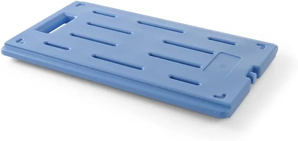 HENDI Kühlelement, für Thermoboxen, Kühlboxen, Kühltasche, kühlt bis 0°C, Gefrierelement, Kühlakku, GN1/1, 530x325x(H)33mm, HDPE, Wasser, Ammoniumchlorid, blau