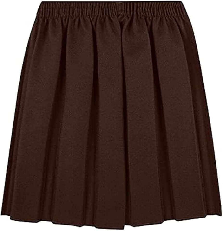 COSHAL® Mädchen-Schuluniformröcke, Kinder, Mädchen, Sommerröcke, formelles Kleid, unifarben, elastischer Bund, plissierter Stretchrock