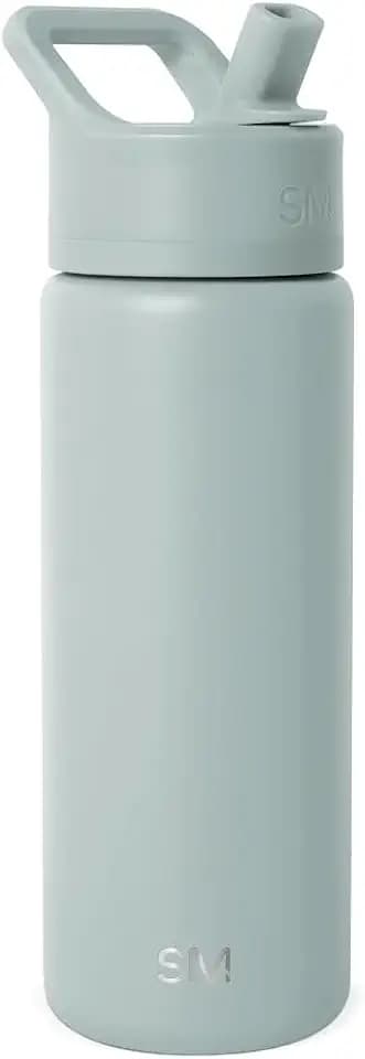 Simple Modern Trinkflasche mit Strohhalm | Wasserflasche Edelstahl Isolierte für den Sport Fitnessstudio | Summit | 530ml | Sea Glass Sage