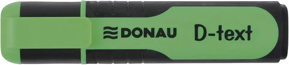DONAU 7358001PL-06 D-Text Textmarker/ Highlighter Textliner Die Ungiftige Tinte, Keilspitze Leuchtfarben Hohe Qualität/ Gummierte Schaftseiten Strichstärke 1-5 mm, Grün