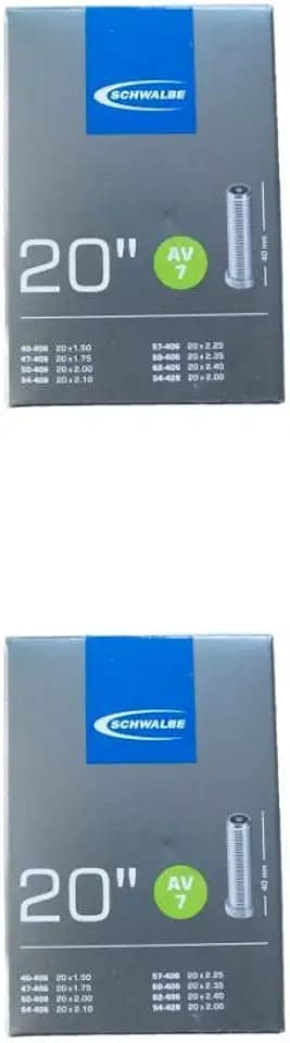 2X Schwalbe Schlauch 40-62/406, AV7 NR.7 AV 20x1.75-2.50 Fahrrad