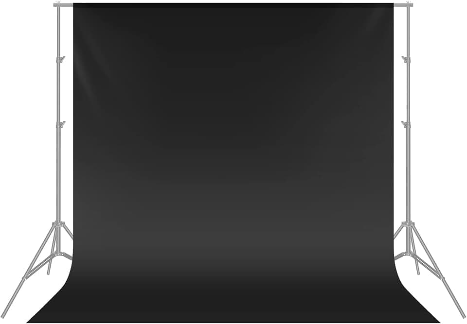 NEEWER 1,8 x 2,8m Fotostudio Hintergrund aus 100% reinem Polyester, schwarz