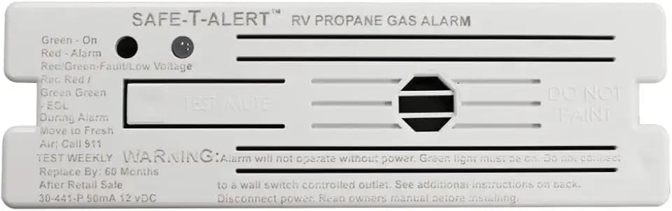 Safe T Alert 30-441-P-WT Classic Propane/LP Gas Alarm - 12V, 30 Series Surface Mount, White