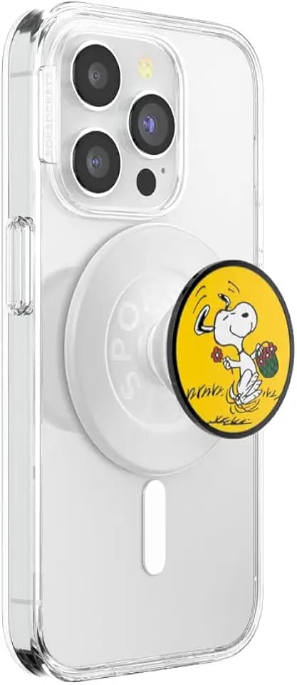 PopSockets Phone Grip for MagSafe, Magnetic Holder- Sitting Snoopy