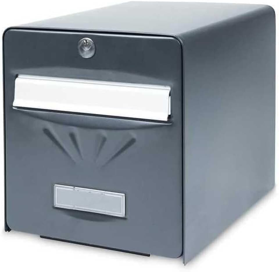 Burg-WÄCHTER Briefkasten, Normalisiert, aus verzinktem Stahl, mit vollständiger Öffnung, Briefstopp (Tür blockiert 120 °), 2 Türen, Türen, Türkis.