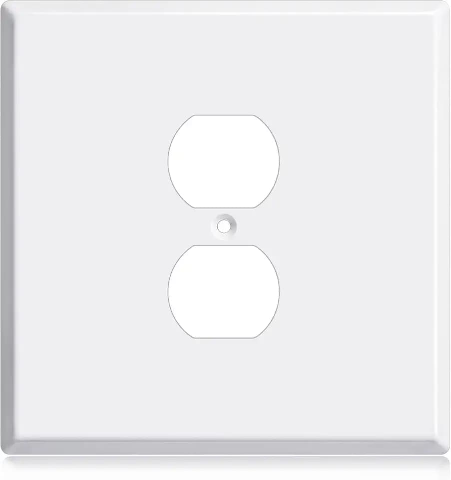 Kingdder 1 Pack Oversized Metal Outlet Cover, Large 5.5" x 5.5"