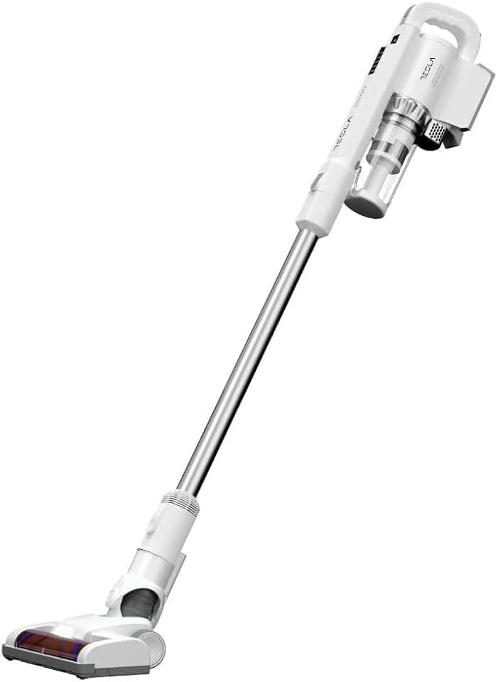 TESLA HS300WX Handstaubsauger (200 W, Geräuschpegel 71 dB, bürstenloser Motortyp, Vakuumdruck 18000/9000, Batteriekapazität 2200, HEPA-Filtration, 2 Geschwindigkeitsstufen), Weiß