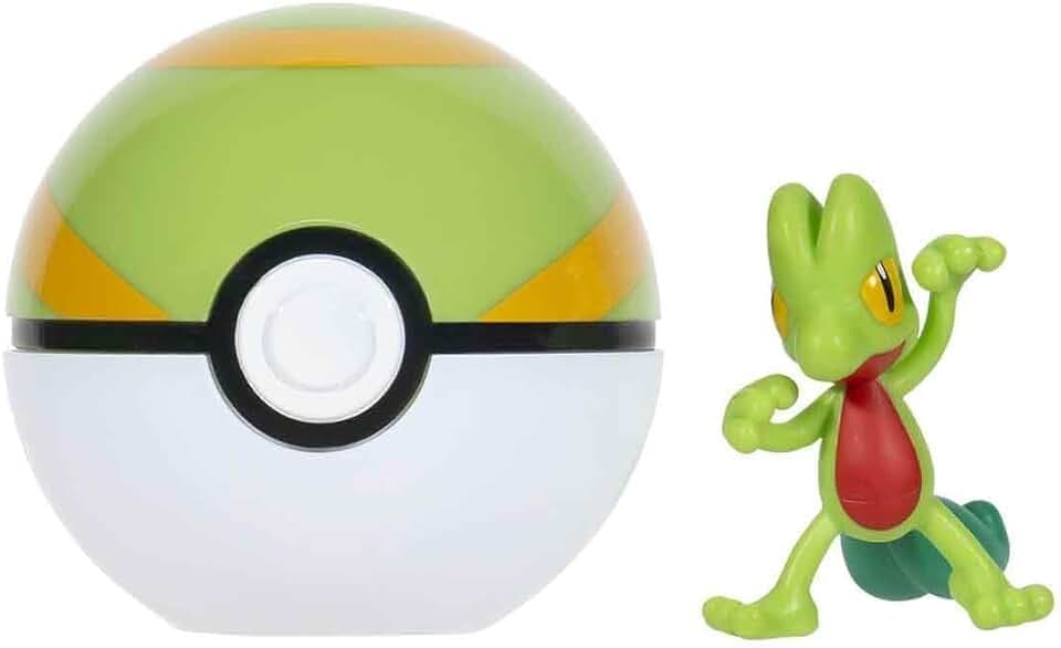 Pokémon PKW3639 - Clip'n'Go Poké Ball - Geckarbor & Nest Ball, Official Pokéball with 5 cm Figure