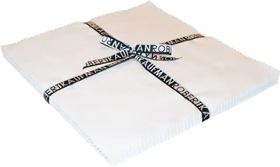 10in Squares Kona Solids White Colorway 42Pcs