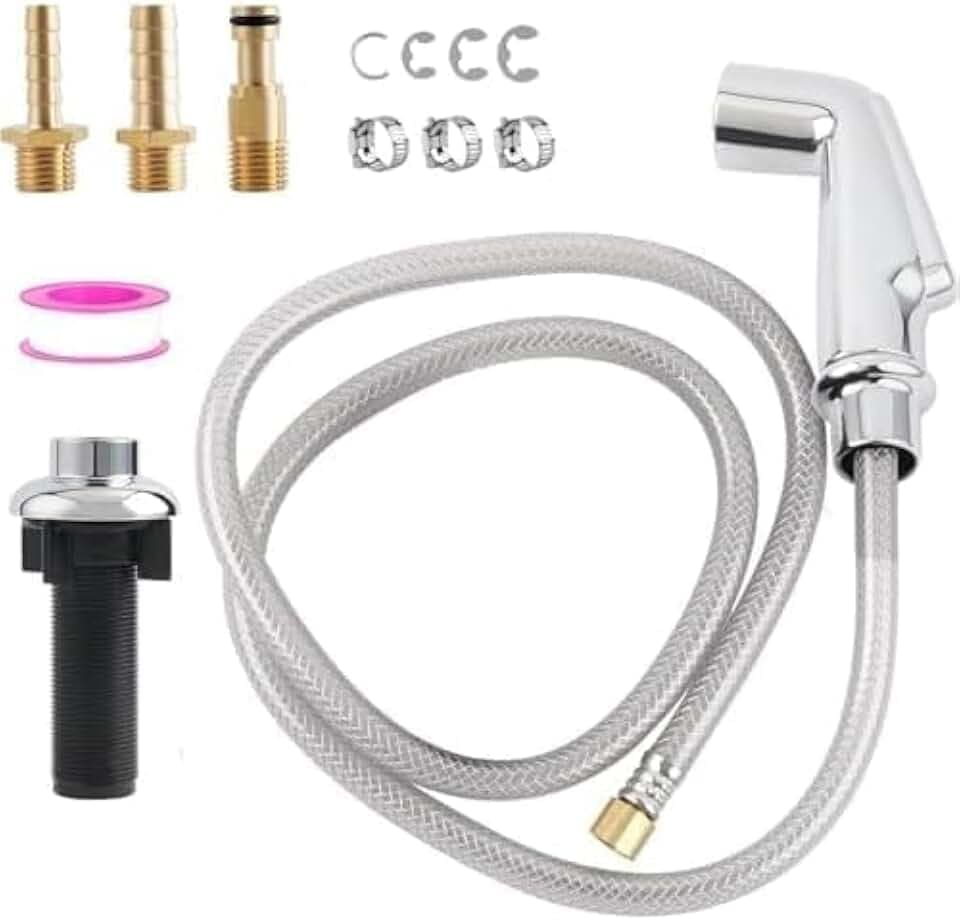 Universal Kitchen Sink Side Sprayer Replacement with Quick Adapter, Chrome
