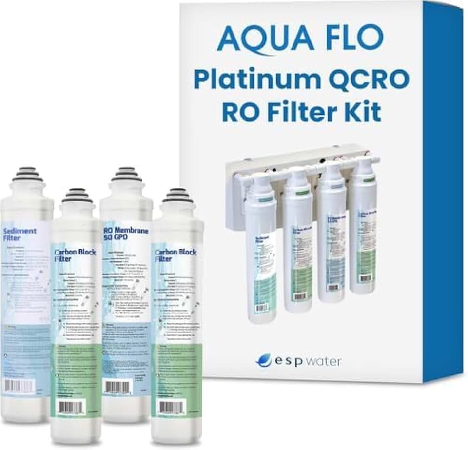 Aqua Flo Platinum QCRO Filter Replacement Kit with 50 GPD RO Membrane