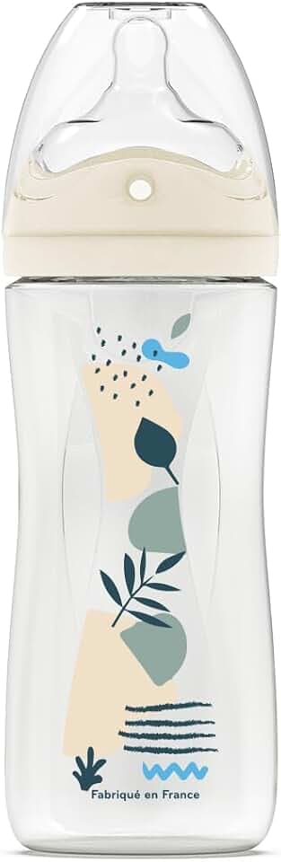DODIE Fläschchen mit Löchern, gegen Koliken – 330 ml – Blau – 6+ Monate – Biomimetik Sauger Durchfluss 3