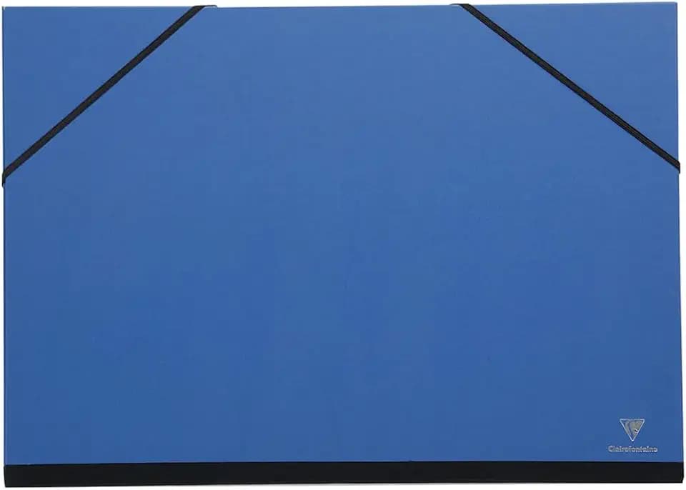 Clairefontaine 144402C Zeichenmappe Maya mit Gummizugverschluß, praktisch und robust, 52 x 72cm, 1 Stück, Nachtblau