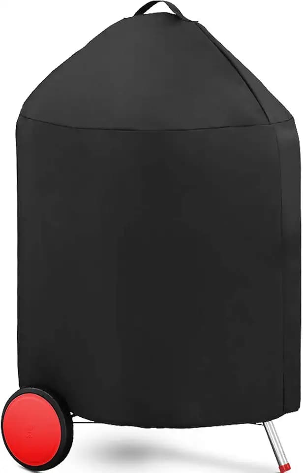AMZBBQ® Premium Grillabdeckung wetterfest - 100% wasserdichte Kugelgrill Abdeckung aus 600D Oxford Gewebe - UV-beständige Grill Abdeckhaube passend für Weber Kugelgrill 47cm
