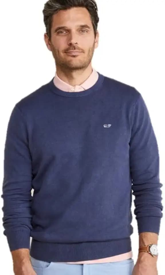 vineyard vines Men's Logo Heritage Cotton Crew Sweater