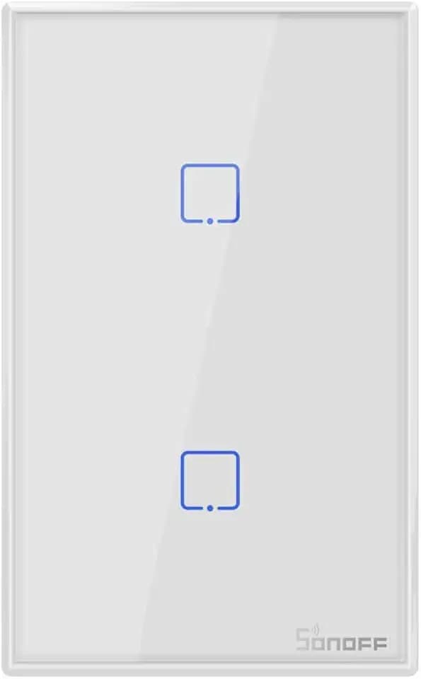 SONOFF T2US2C Intelligenter Lichtschalter RF Wireless WiFi Wandschalter 2-Kanal Schalter für intelligente Hausautomationslösungen (1-way)