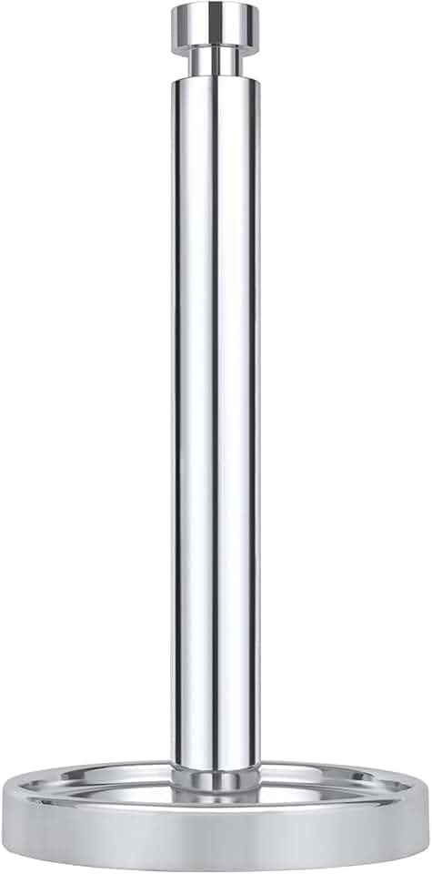 Ivilon Countertop Paper Towel Holder - Steady and Easy Tear - Fits All Paper Towel Rolls - Chrome