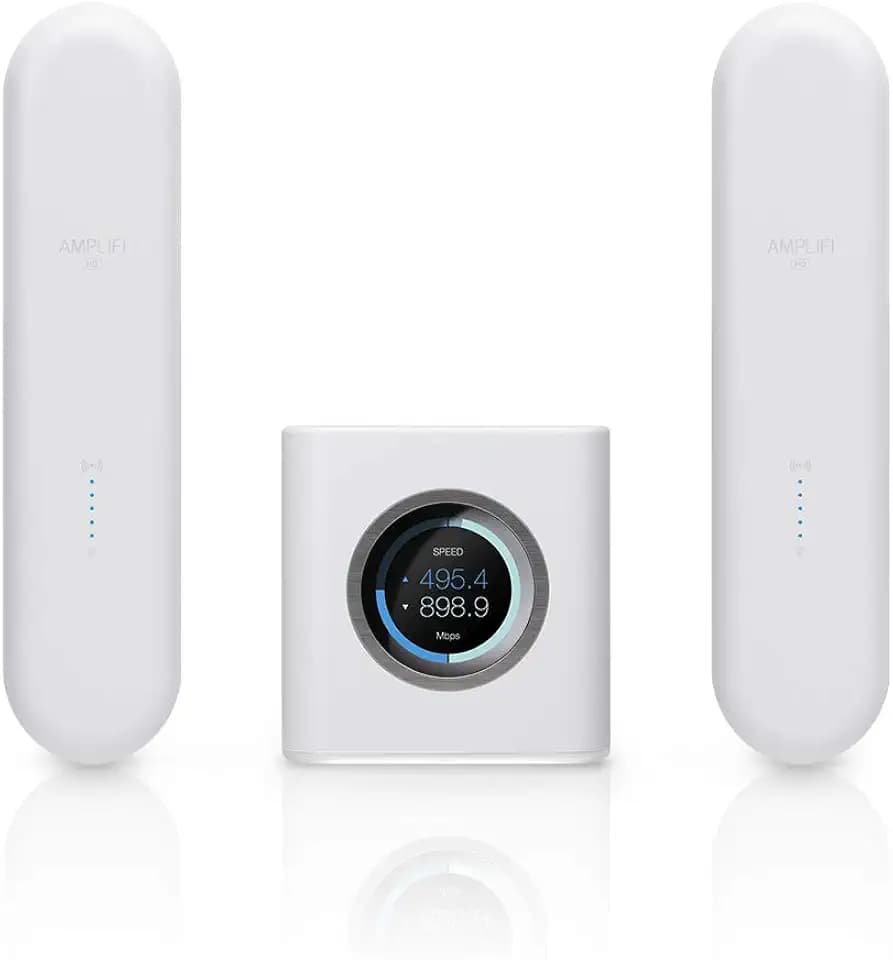AmpliFi HD WiFi System by Ubiquiti Labs, Seamless Whole Home Wireless Internet Coverage, HD WiFi Router, 2 Mesh Points, 4 Gigabit Ethernet, 1 WAN Port, Ethernet Cable (AmpliFi HD UniBody)