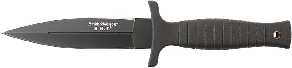 Smith & Wesson 9" H.R.T Double Edged Boot Knife with High Carbon Stainless Steel Blade