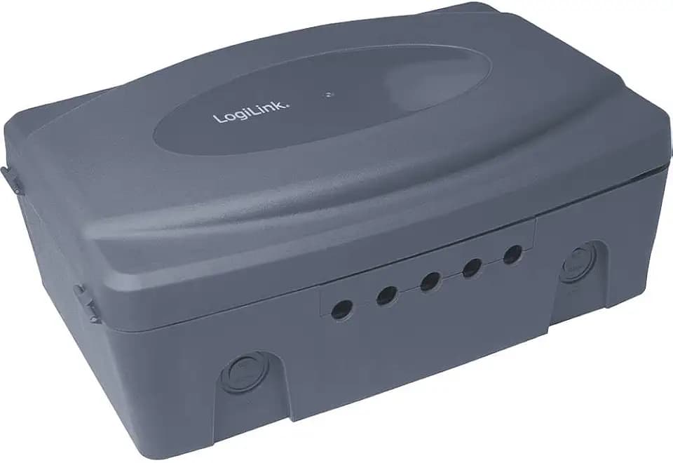 LogiLink LPS223 - wetterfeste Elektronik Box f?r den Aussenbereich (Outdoor) in grau mit Staub und Spritzwasserschutz (IP54), 32x21x11.5cm