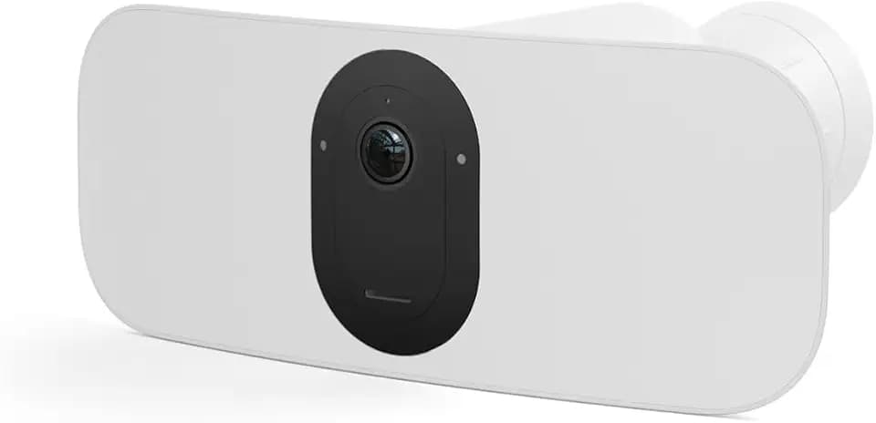 Arlo Floodlight Überwachungskamera Aussen WLAN, Kabellos, 2K HDR, 160° Ultra-Weitwinkel, Bewegungsmelder, Farbnachtsicht, LED Flutlicht, 2-Wege-Audio, Alarm Sirene + mit Arlo Secure Testzeitraum