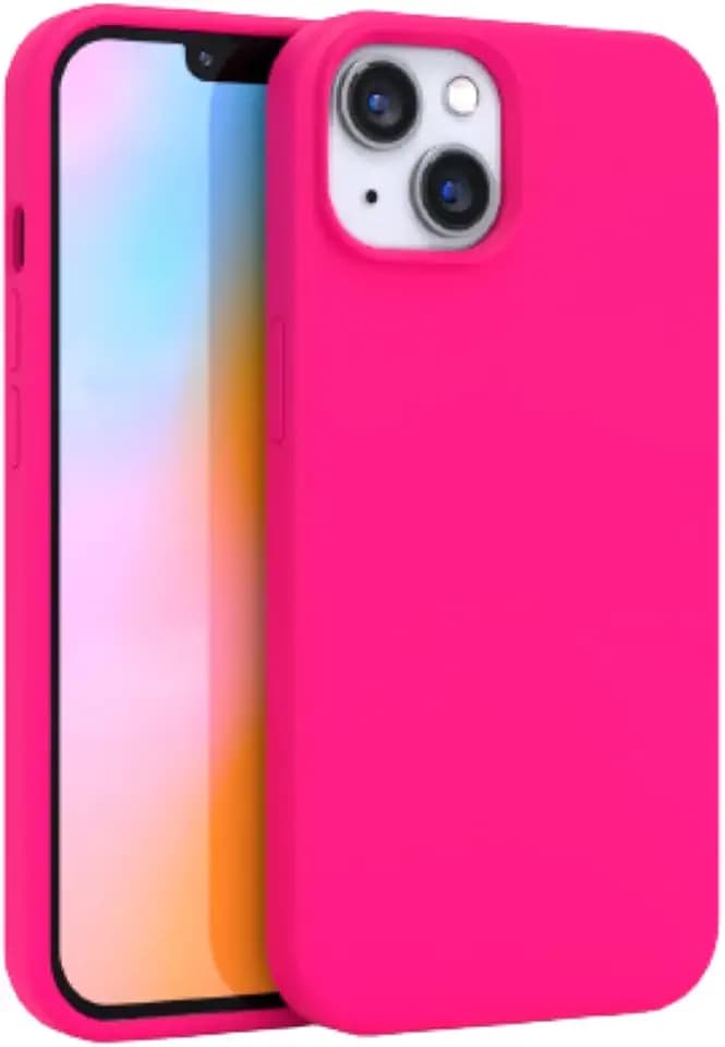 FELONY CASE - iPhone 13/14 Case - Stylish Neon Pink Silicone Phone Cover - Wireless Charging Compatible, 360° Shockproof Protective Cases for Apple iPhone 13/iPhone 14