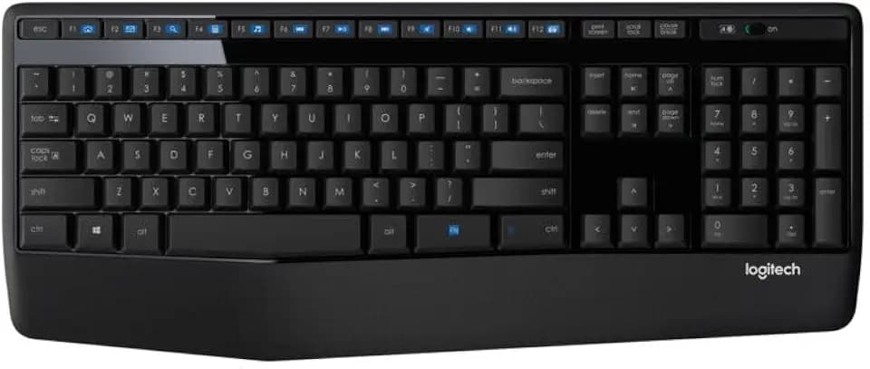 Logitech K345 Full Size Wireless Keyboard with Palm Rest for PC, Laptop