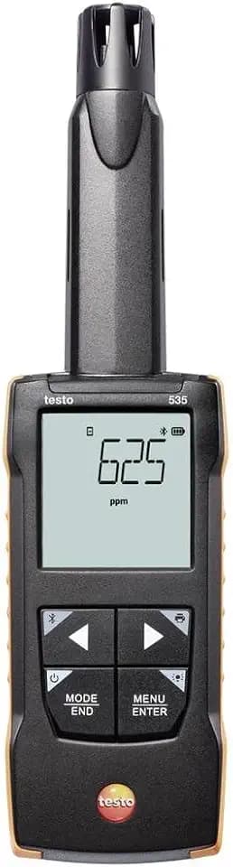 testo - 535 - 0563 0535 - Digitales CO2-Messgerät mit App-Anbindung für den Einsatz in der Raumluftüberwachung, der Gebäudeüberwachung und anderen Anwendungen